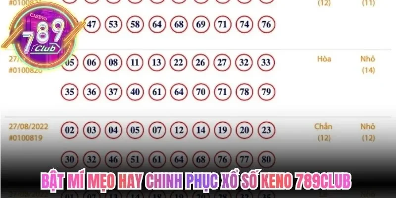 Bật mí mẹo hay chinh phục cách chơi xổ số Keno 789Club 